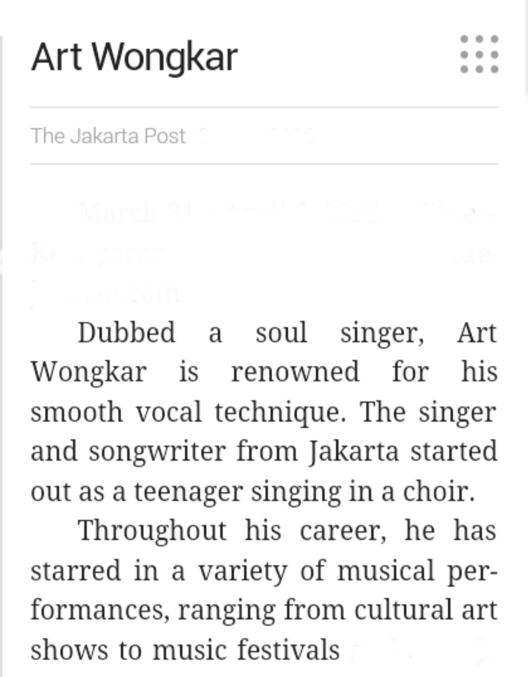 art wongkar, the jakarta post, penyanyi indonesia, penyanyi terbaik, penyanyi cowok, penyanyi keren